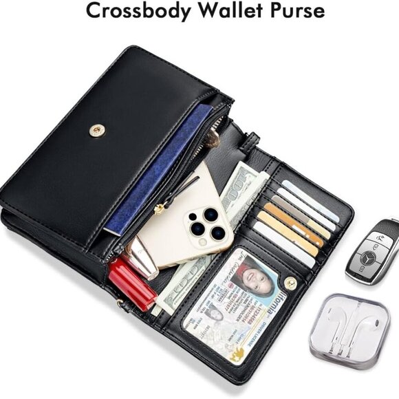 Crossbody Bag for Women Cellphone Little Purse with Credit Card Slots Lightweigh - Picture 3 of 7